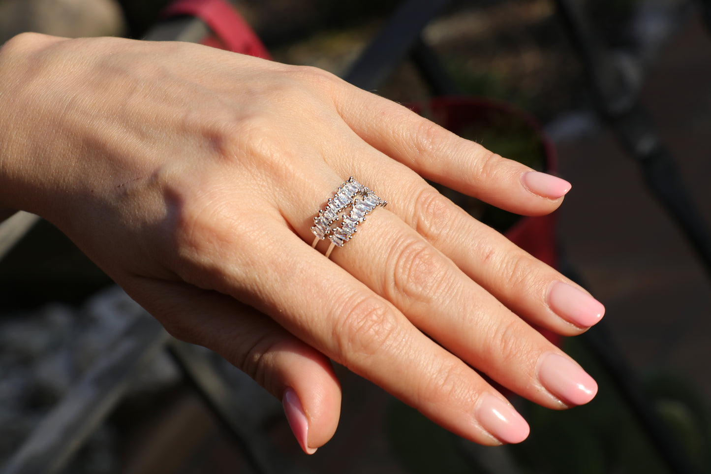 Silver Blossom Anello