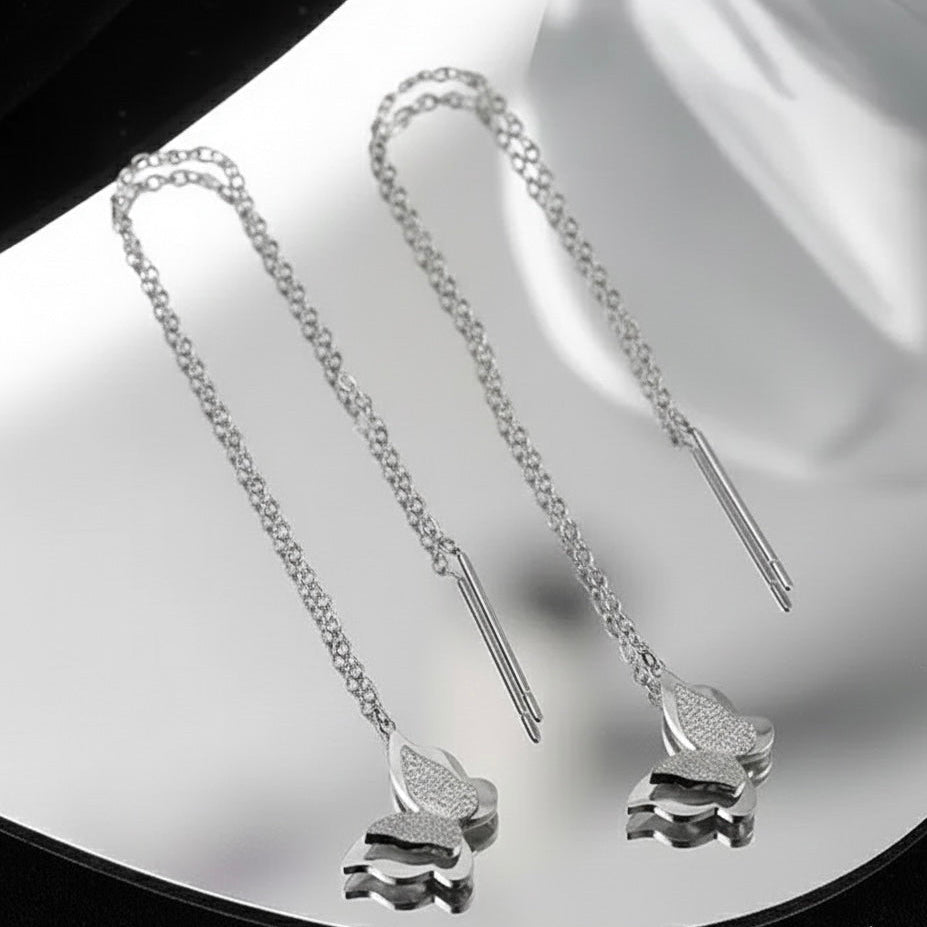 Orecchini Farfalla Duo Saliscendi