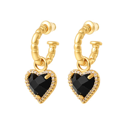 Orecchini Dark Amour – Zircone Scintillante