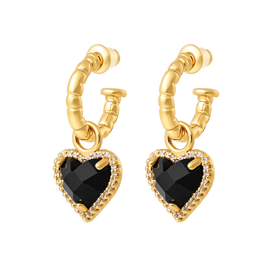 Orecchini Dark Amour – Zircone Scintillante