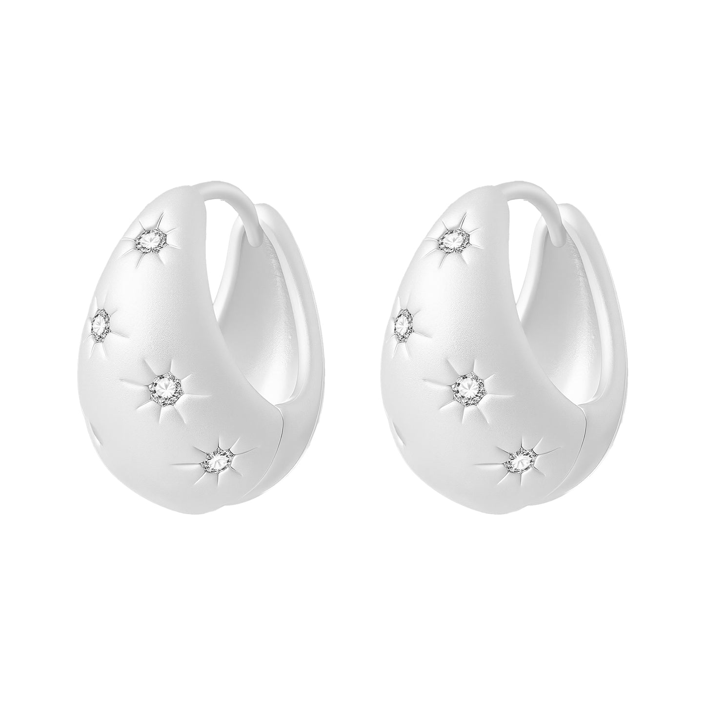 Stellar Glow Orecchini a cerchio piccoli (Hoops)