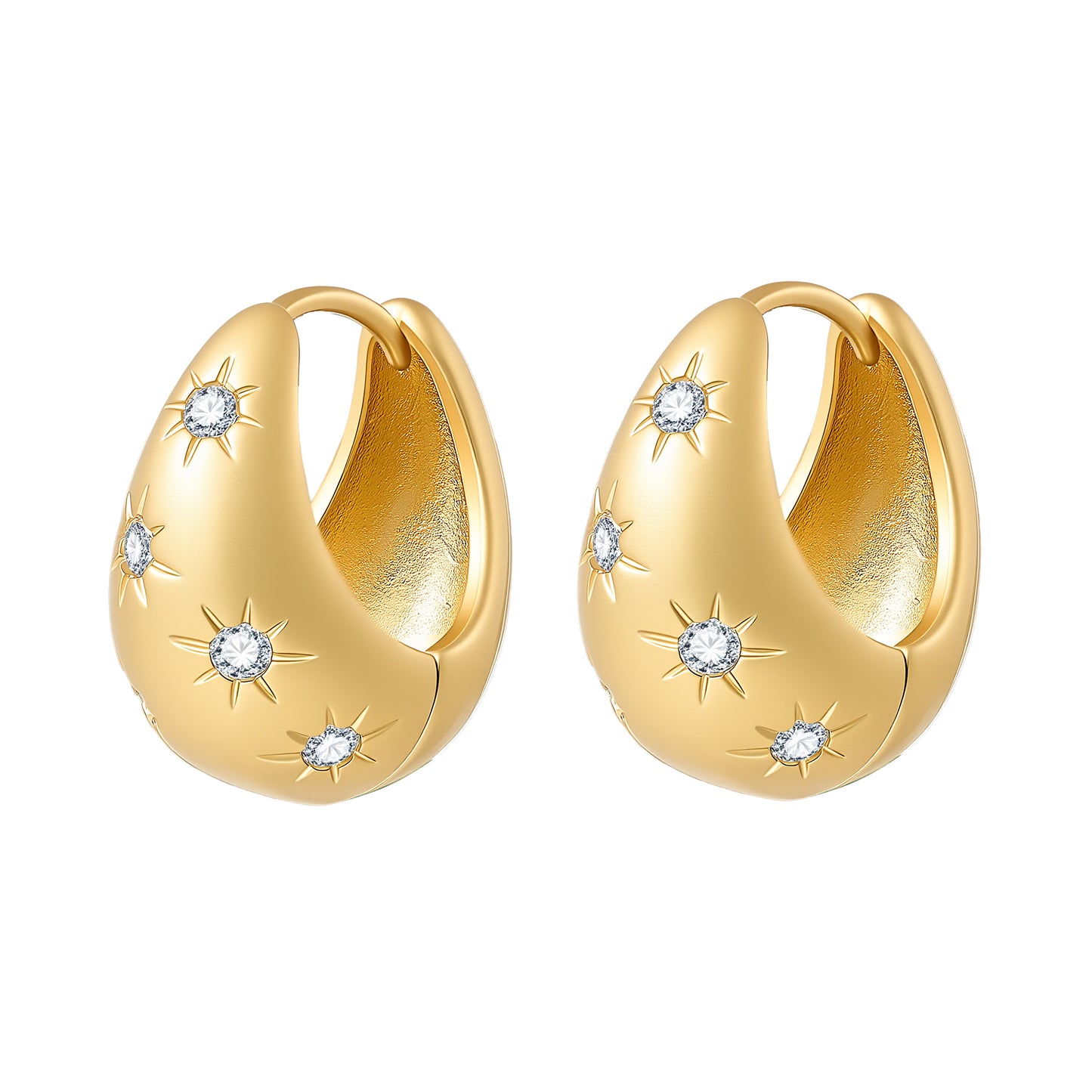 Stellar Glow Orecchini a cerchio piccoli (Hoops)