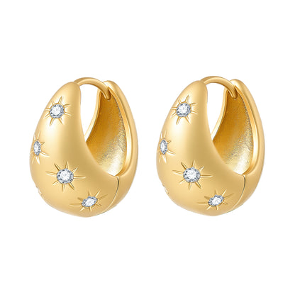 Stellar Glow Orecchini a cerchio piccoli (Hoops)