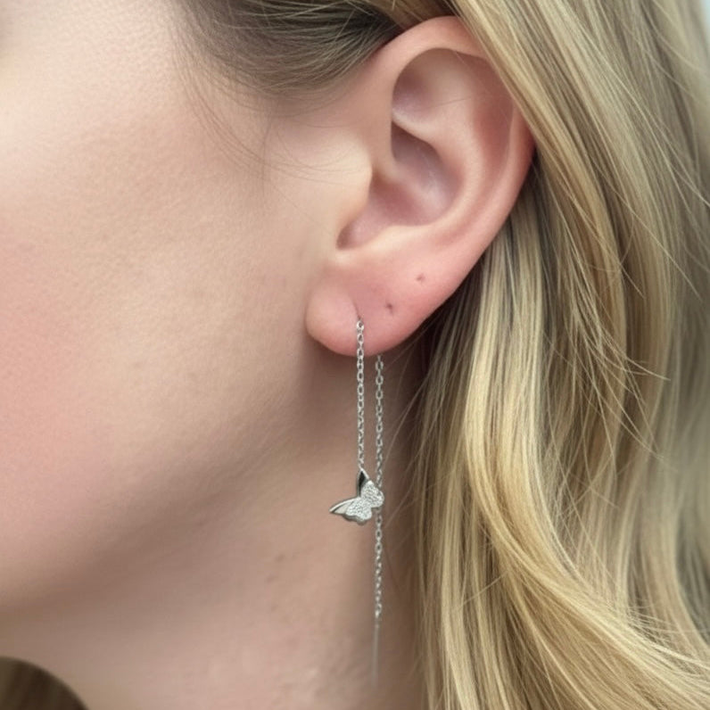 Orecchini Farfalla Duo Saliscendi