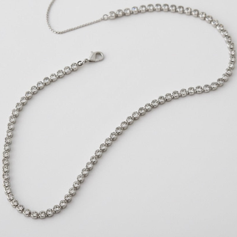 Brilla Collana Tennis Girocollo Regolabile 3mm