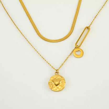 Collana Amore Dorato Doppia Fascia