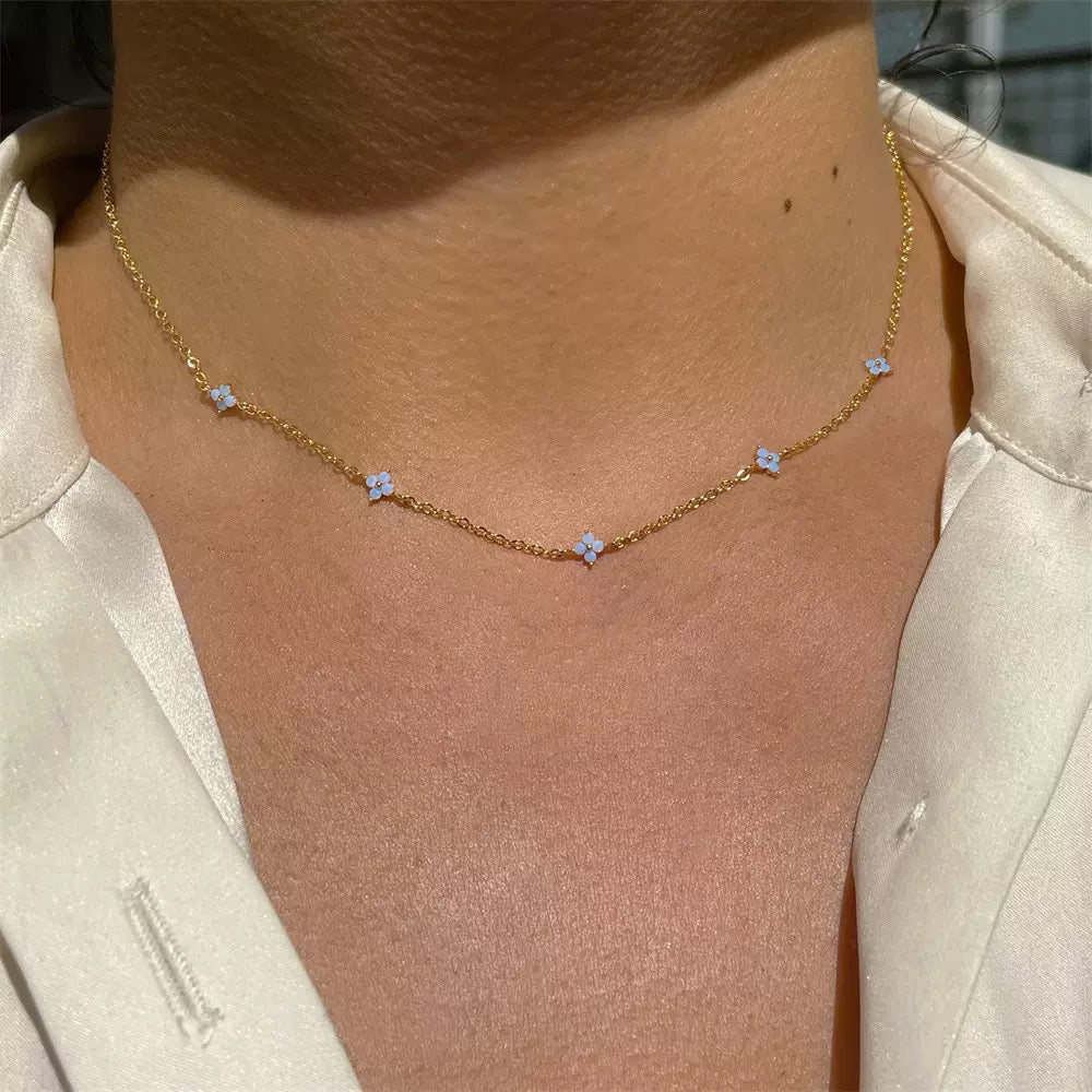Collana Fiori Turchese