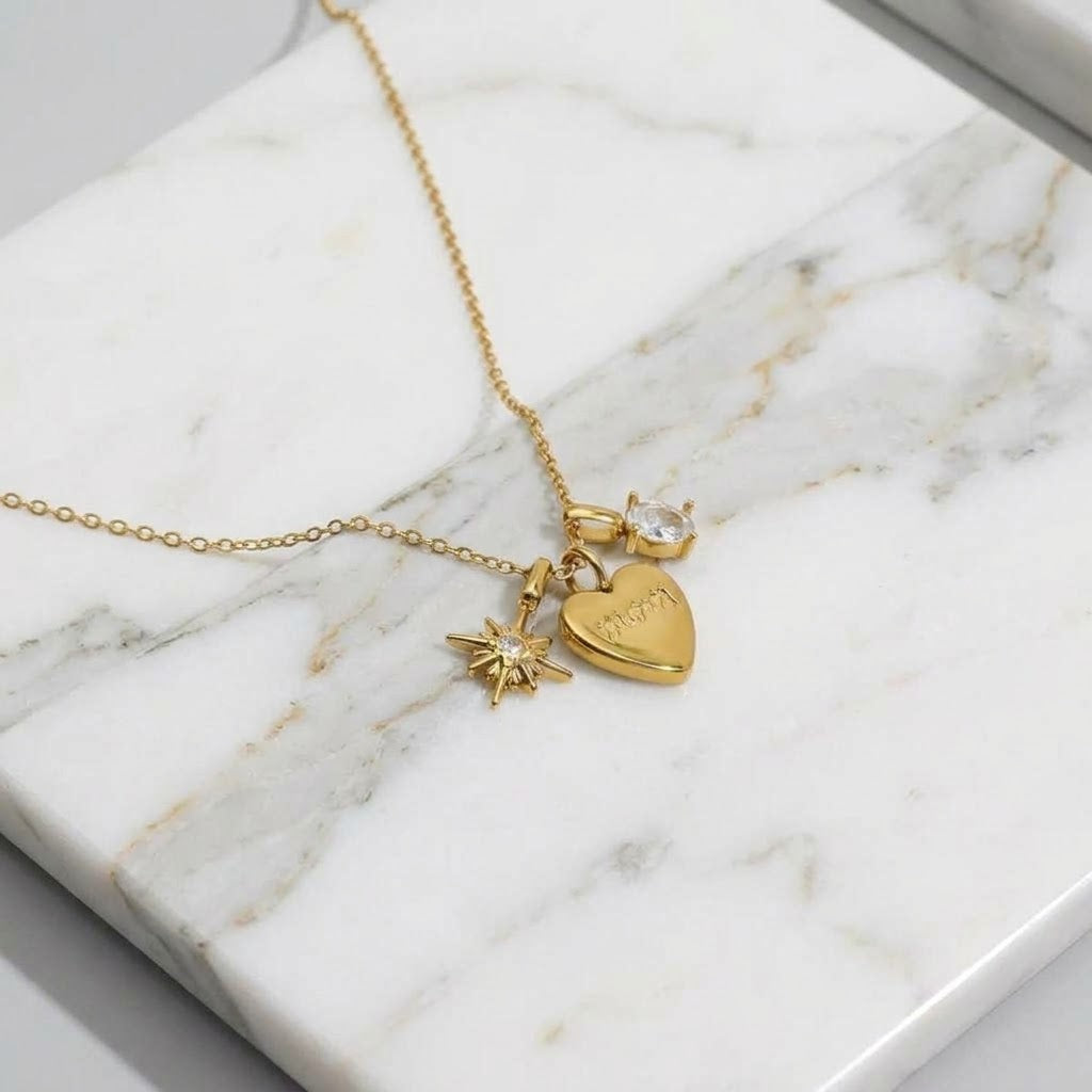 Collana Mamma con 3 charm
