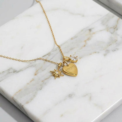 Collana Mamma con 3 charm