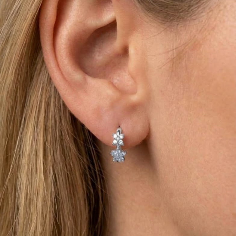⁠Orecchini Cerchietti Duo Petal